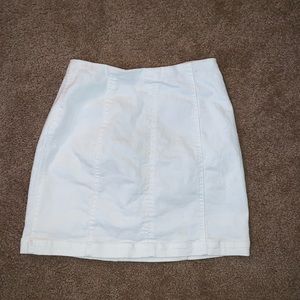 White mini skirt